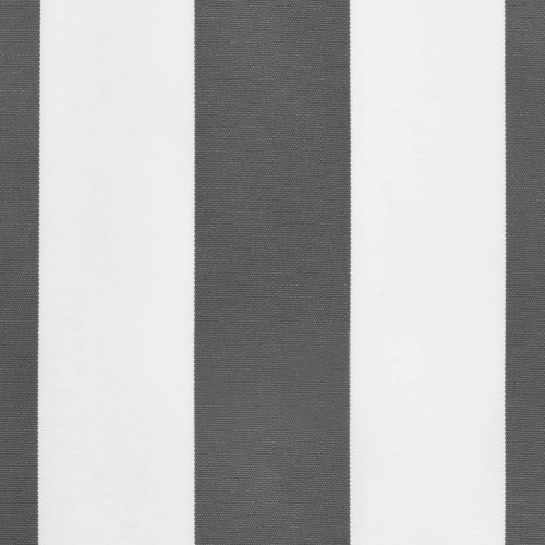Volant til markisedug 3 m - stribet antracitgrå/hvid, 280 × 20 cm