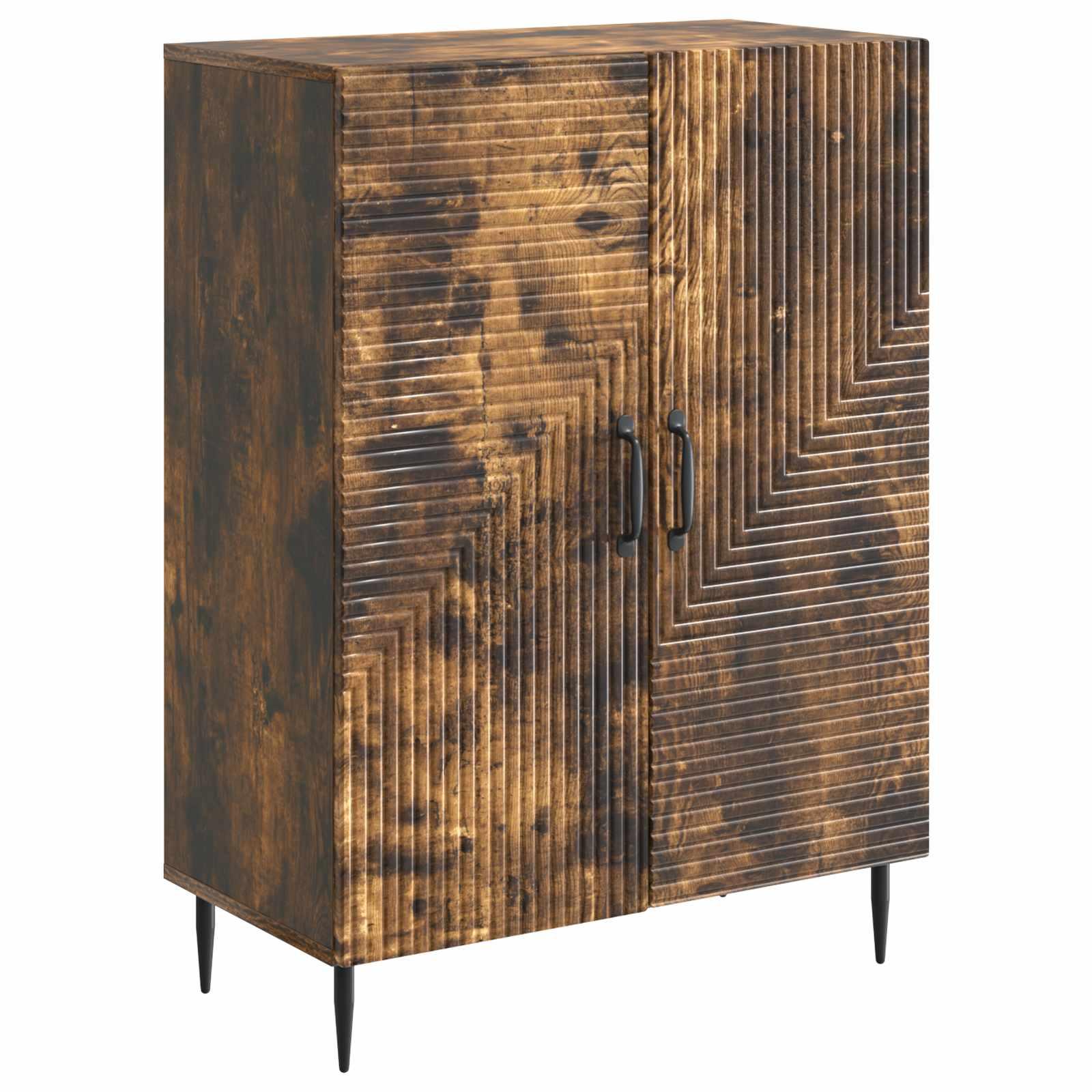 Sidebord Røget eg 66 x 34,5 x 89,5 cm Konstrueret træ billede