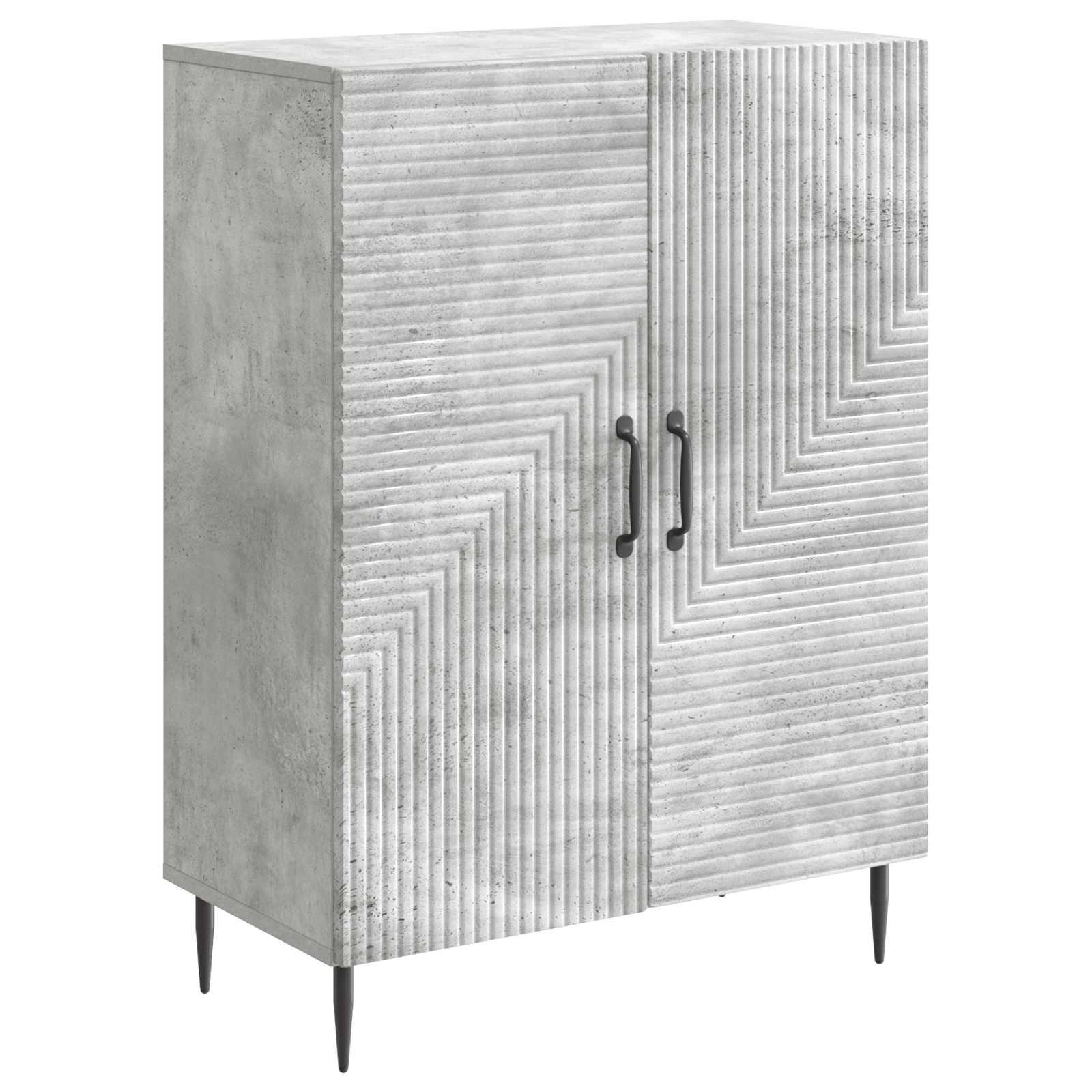 Sidebord Betongrå 66 x 34,5 x 89,5 cm Konstrueret træ billede
