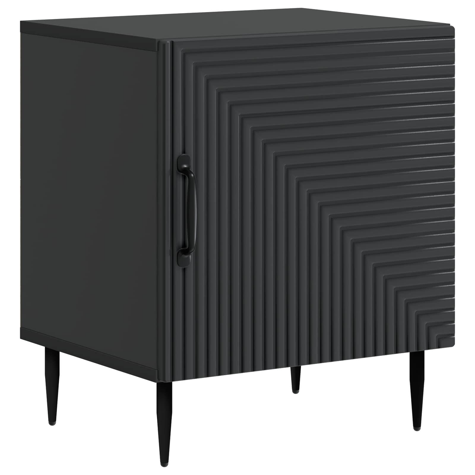 Natskab i sort - 43 × 34,5 × 50 cm, konstrueret træ billede