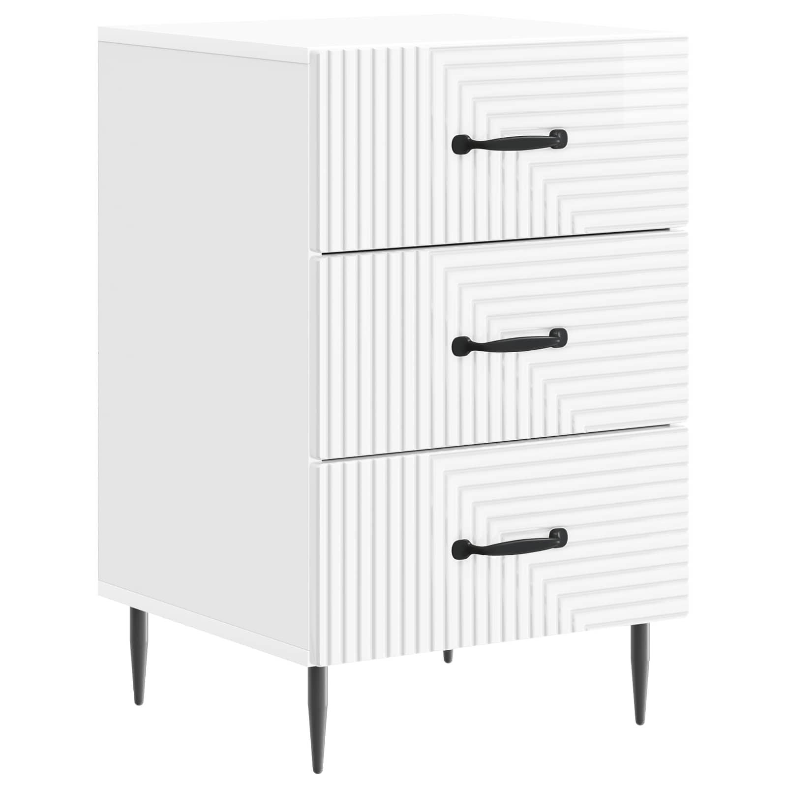 Natskab Hvid højglans 43 x 41 x 66,5 cm Konstrueret træ billede