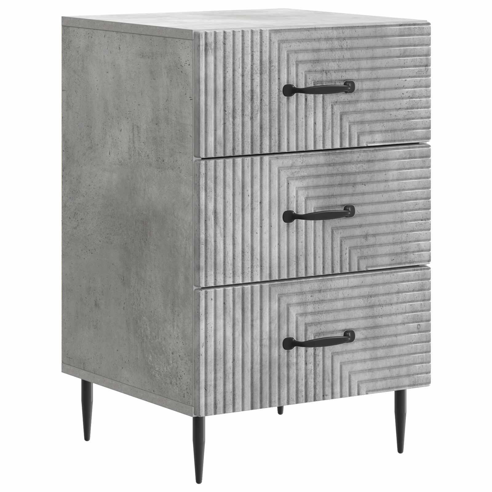 Natskab med skuffe Betongrå 43 x 41 x 66,5 cm Konstrueret træ billede