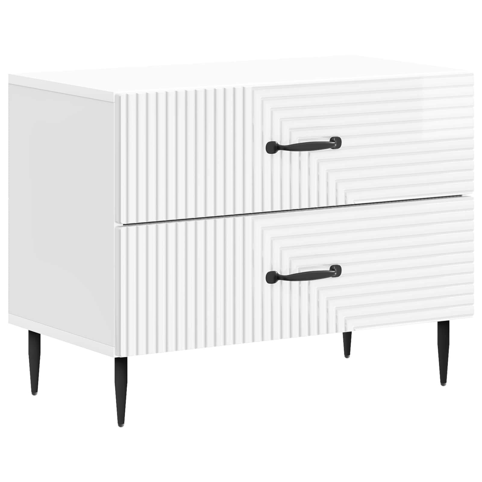 Natskab Hvid højglans 62 x 34,5 x 47,5 cm Konstrueret træ billede