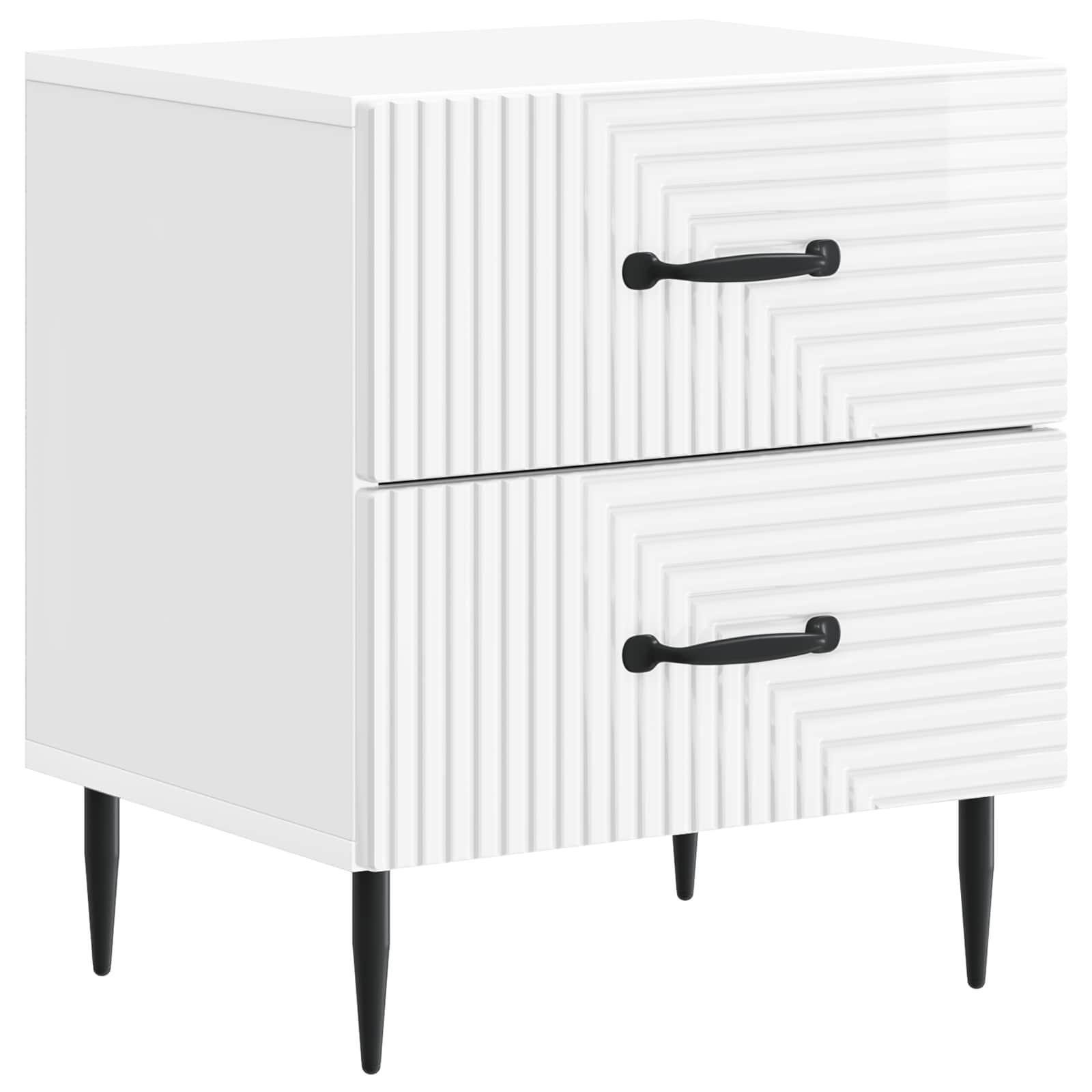 Natskab Hvid højglans 43 x 34,5 x 47,5 cm Konstrueret træ billede