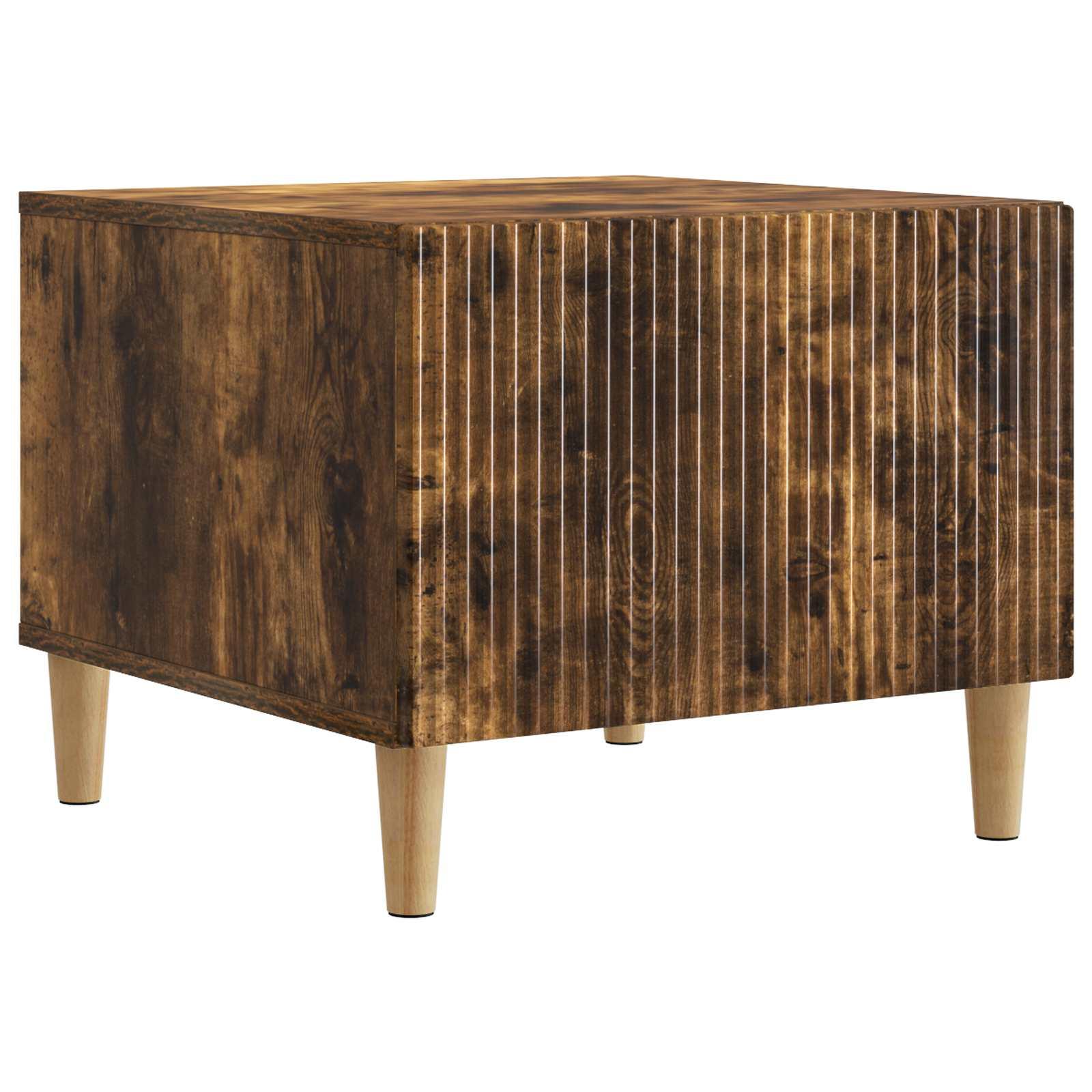 Sofabord med skuffe Røget eg 49 x 50 x 40 cm Konstrueret træ billede
