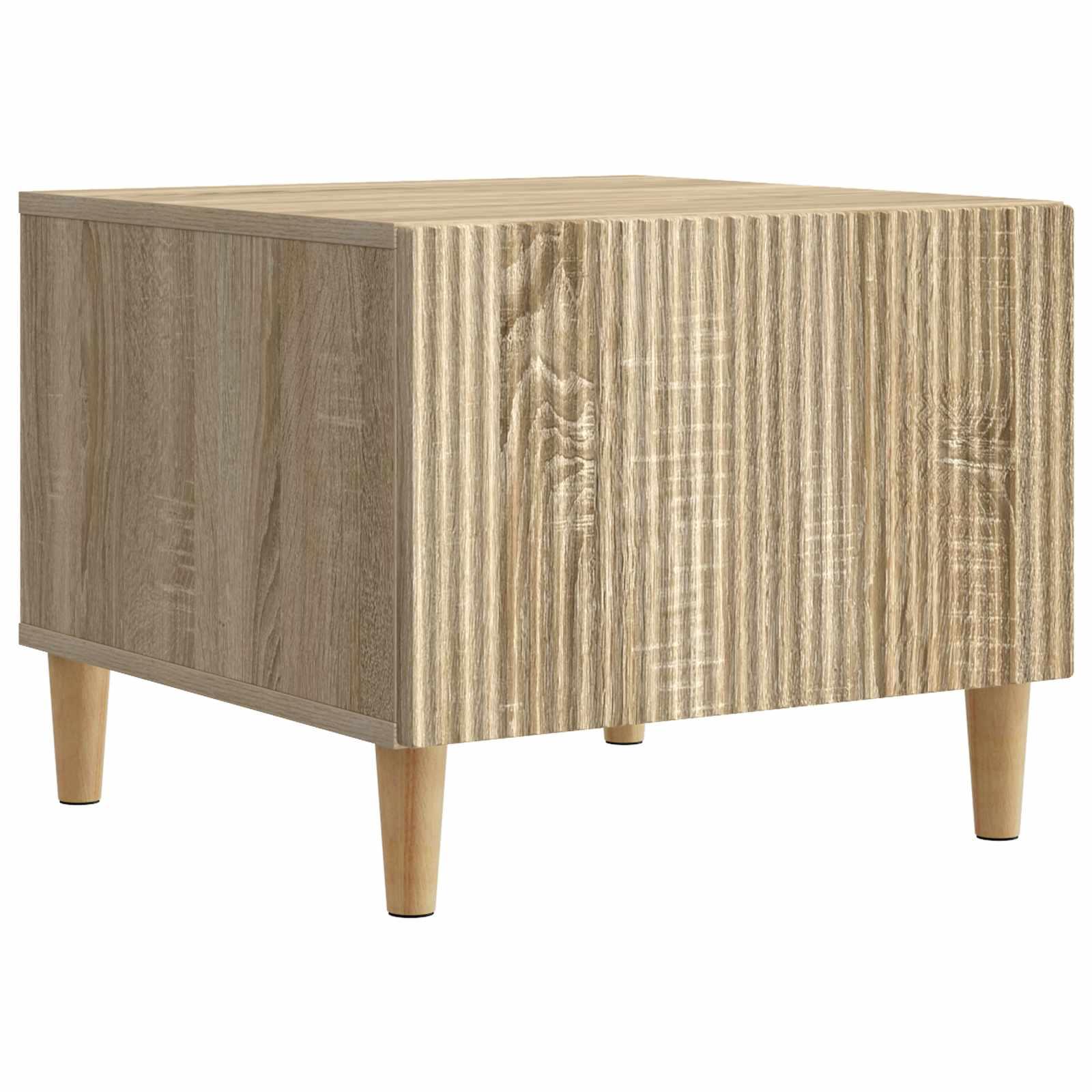 Sofabord med skuffe Sonoma-eg 49 x 50 x 40 cm Konstrueret træ billede