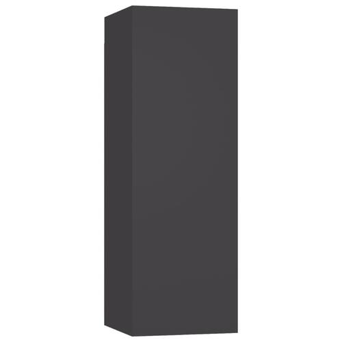 Tv-skabe 4 stk. 30,5x30x90 cm konstrueret træ grå