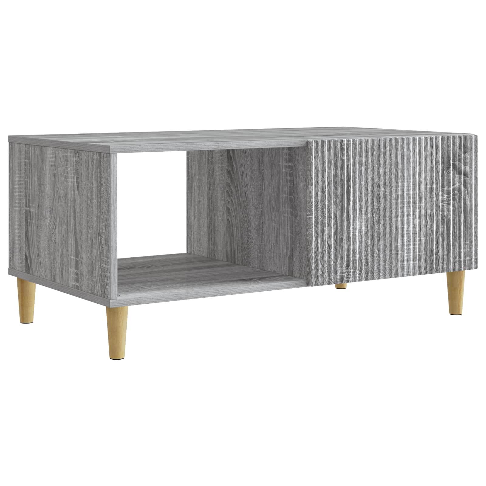 Sofabord Grå sonoma-eg 90 x 50 x 40 cm Konstrueret træ billede