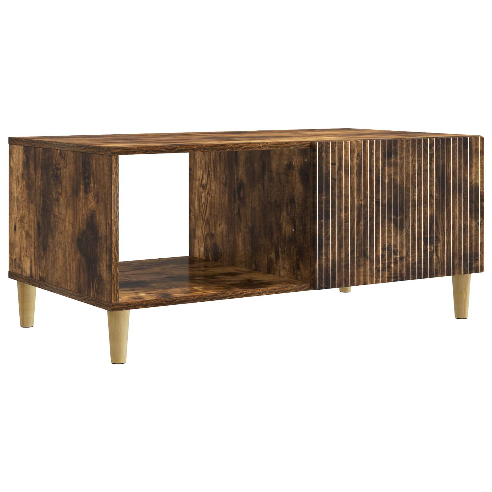 Sofabord Røget eg 90 x 50 x 40 cm Konstrueret træ billede