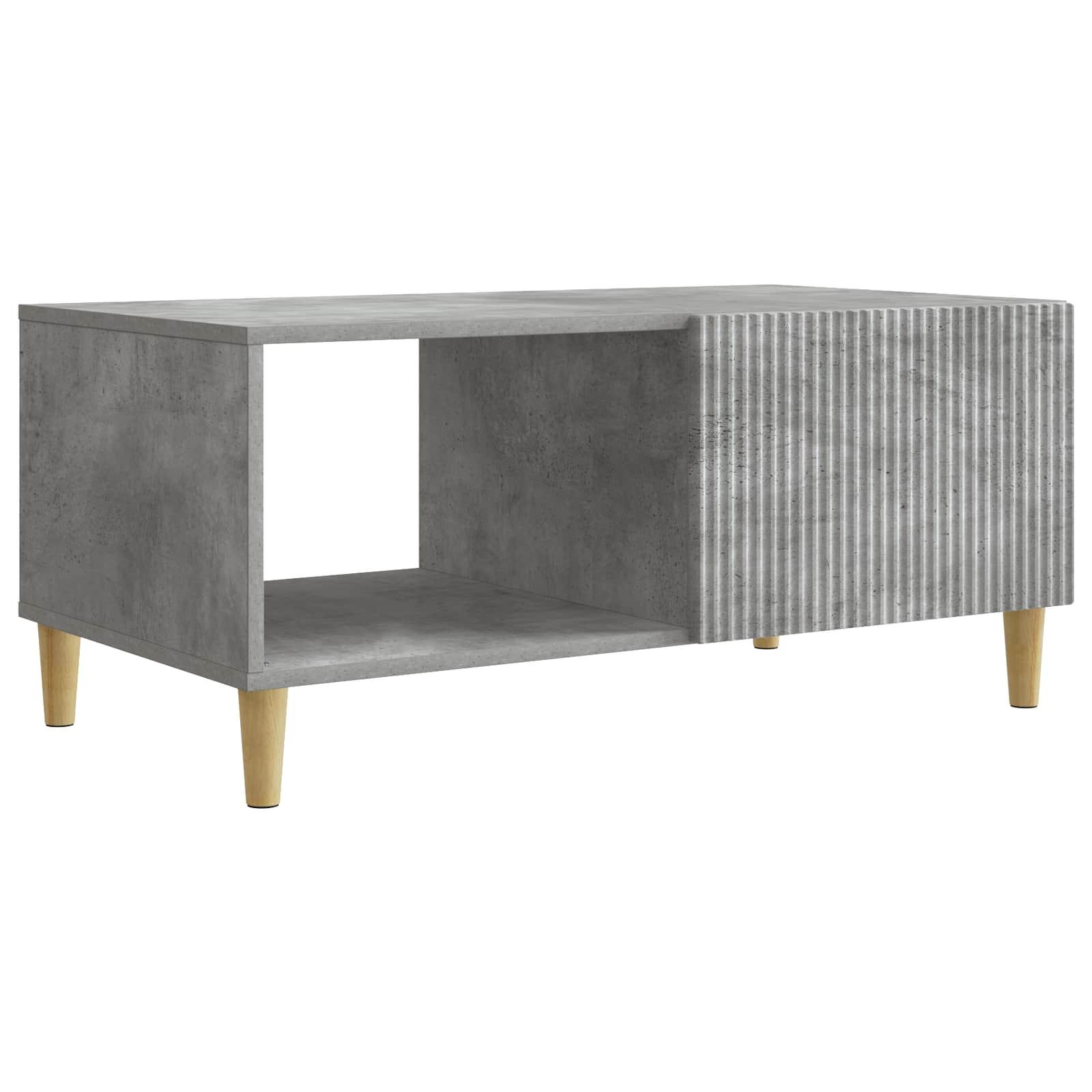 Sofabord Betongrå 90 x 50 x 40 cm Konstrueret træ billede