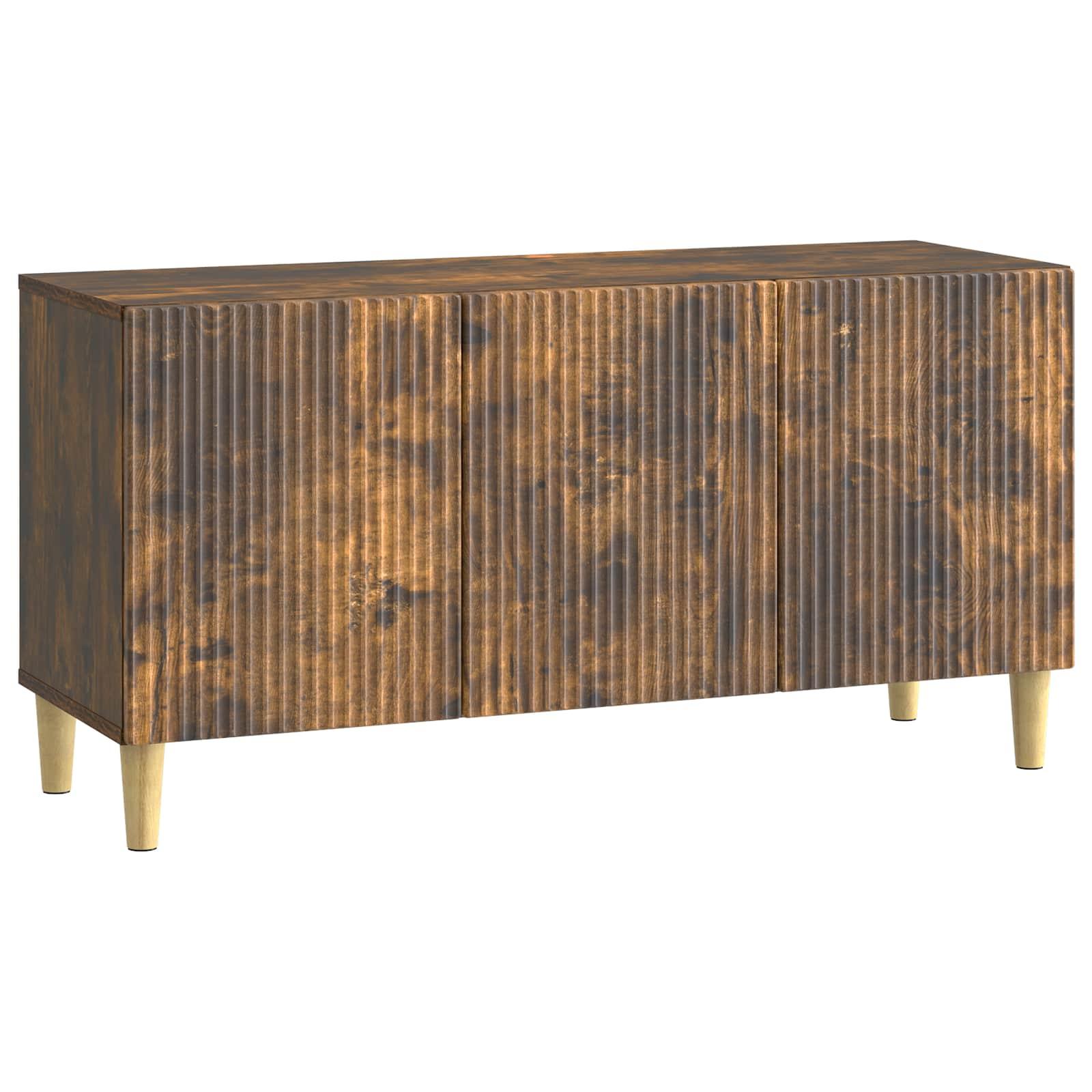 TV-skab Røget eg 99 x 34,5 x 50 cm Konstrueret træ billede