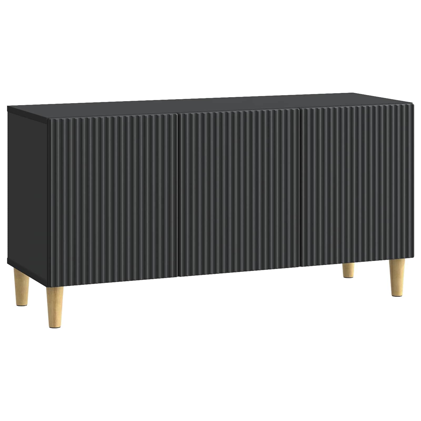 TV-skab Sort 99 x 34,5 x 50 cm Konstrueret træ billede