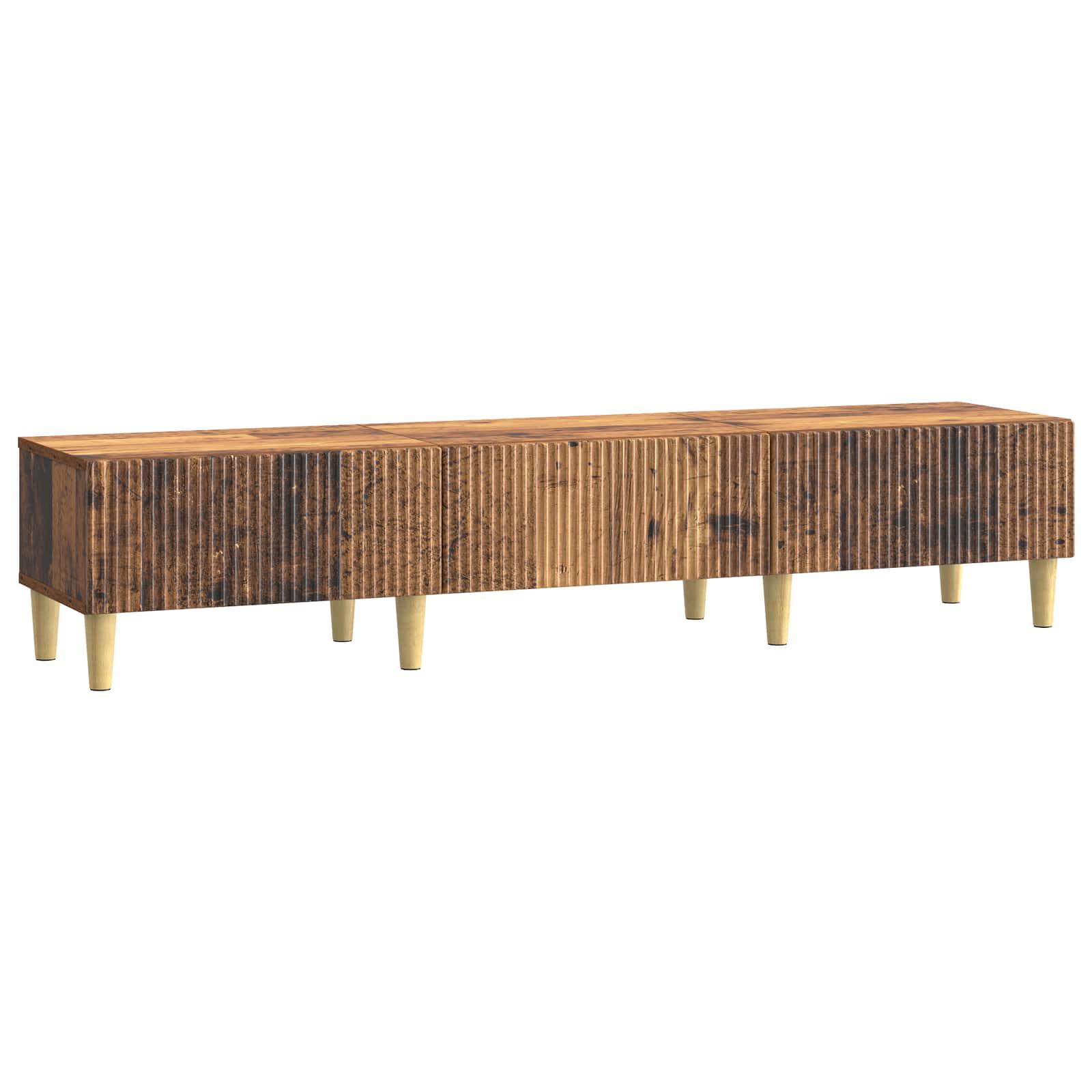 TV-skab Gammelt træ 147 x 34,5 x 30 cm Konstrueret træ billede