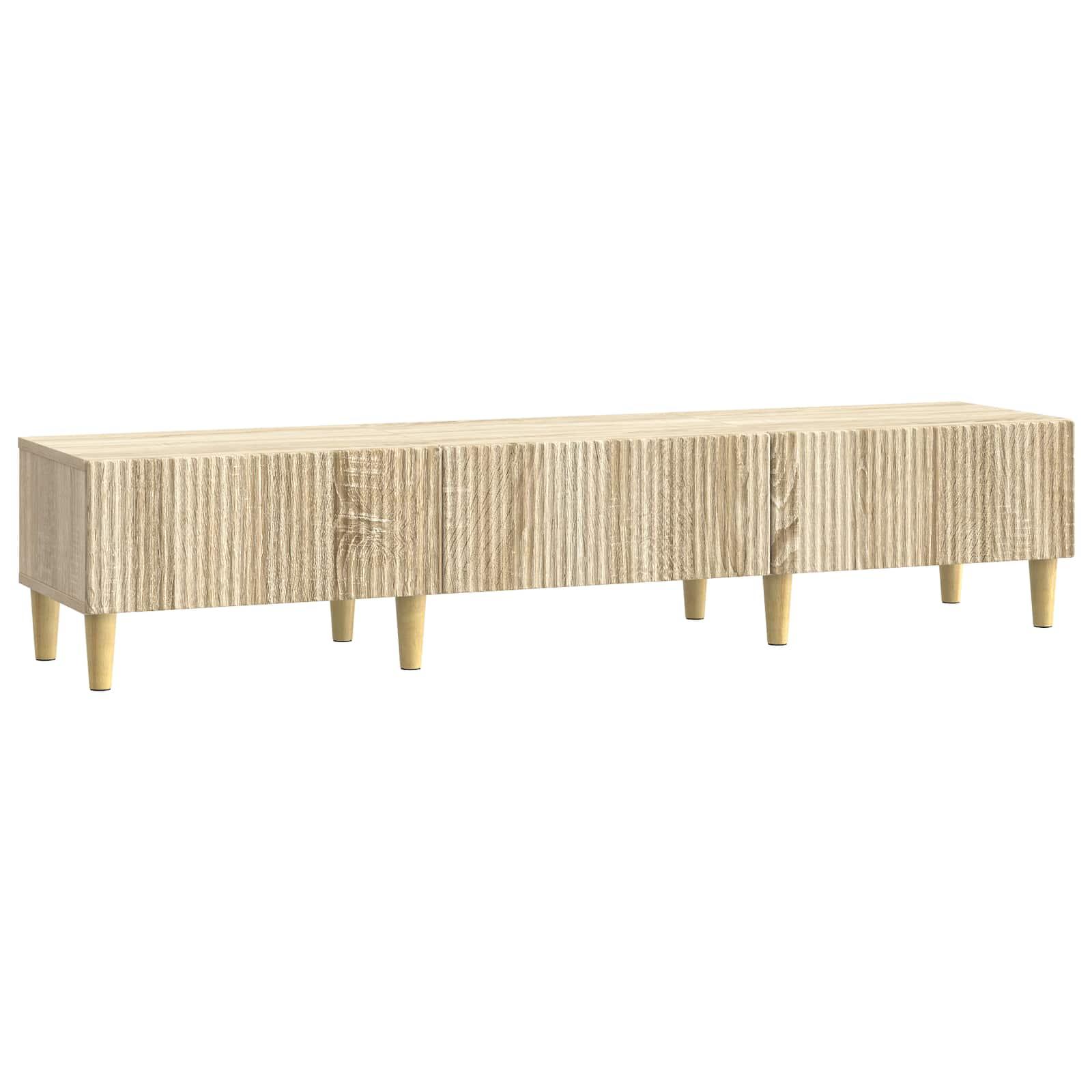 TV-skab med skuffe Sonoma-eg 147 x 34,5 x 30 cm Konstrueret træ billede
