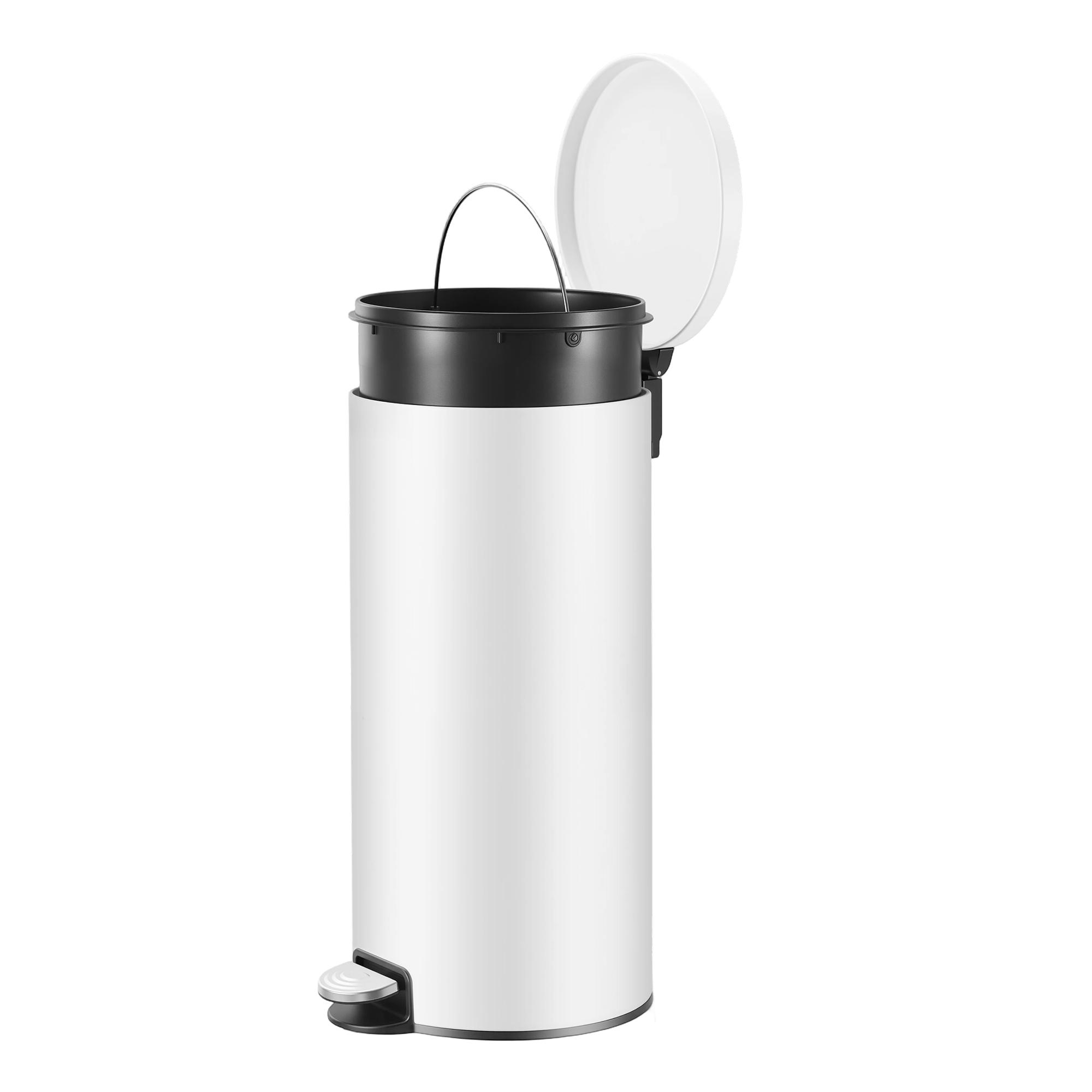 Pedalspand 30 l i stål – soft close, udtagelig inderspand, Cloud White (LTB031WZ02)