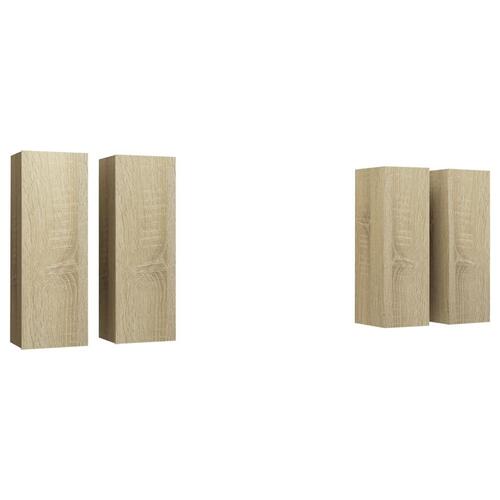 Tv-borde 4 stk. 30,5x30x90 cm konstrueret træ sonoma-eg