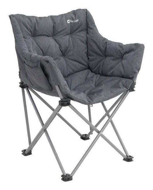 Outwell campingstol - foldbar, 4 ben, sort/grå billede