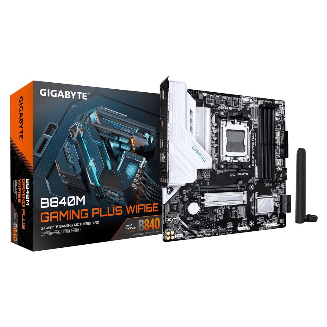 Gigabyte B840M Gaming Plus WiFi 6E bundkort – AM5, DDR5, M.2 PCIe 4.0 billede