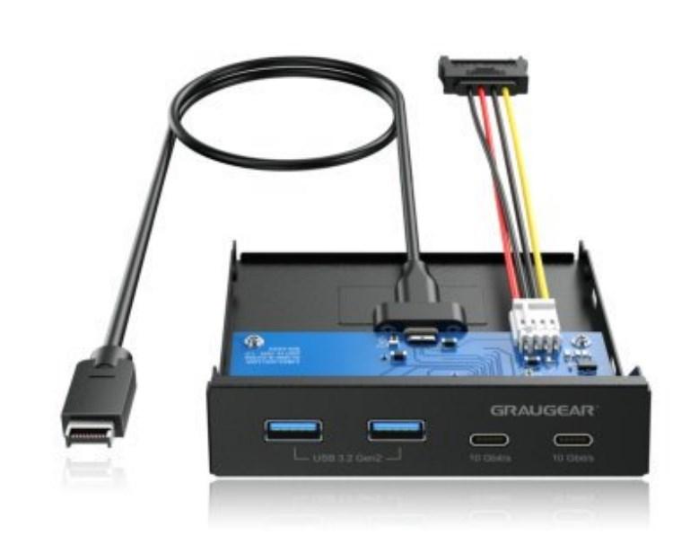GRAUGEAR G-MP02 universal frontpanel til pc-kabinet – 3,5" bay billede