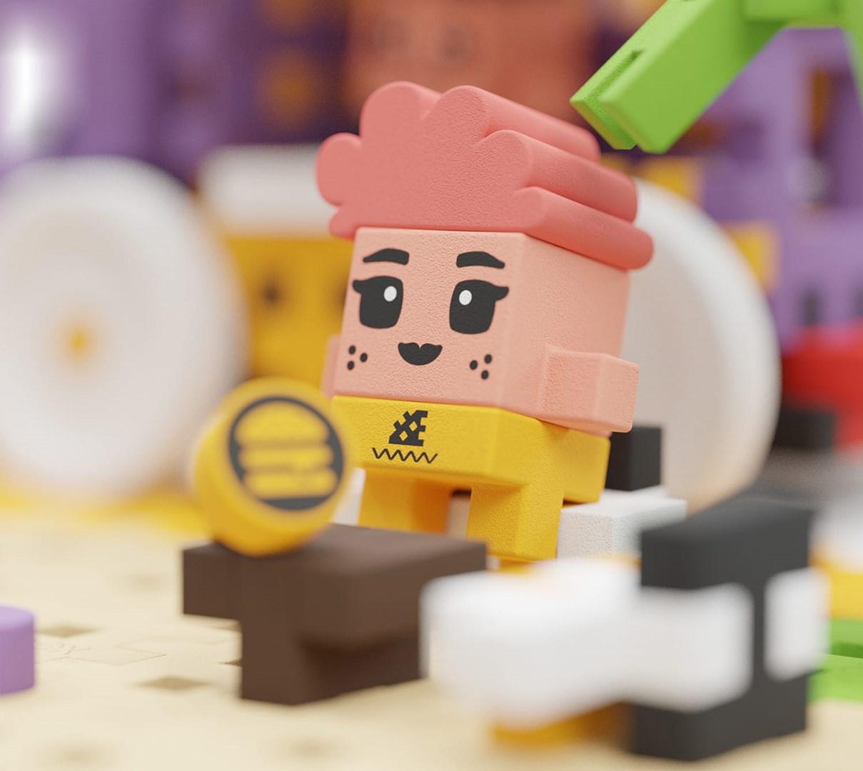 Marioinex Mini Waffle byggesæt – City Food Truck, 148 dele billede