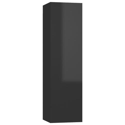 Tv-skabe 4 stk. 30,5x30x110 cm konstrueret træ hvid højglans
