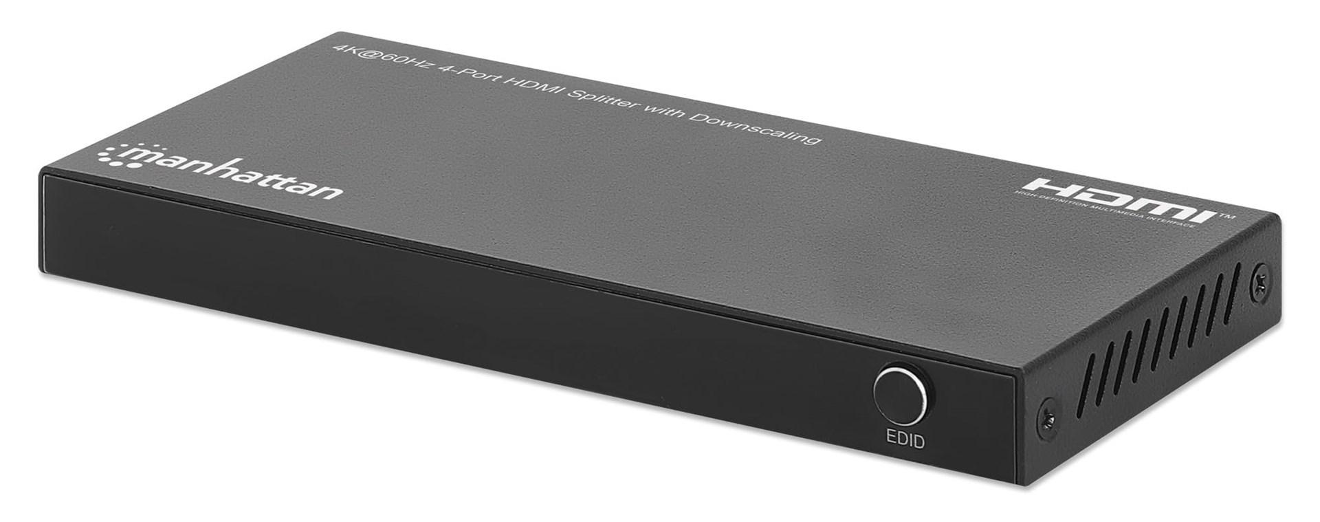 Manhattan 4K@60 Hz 4-port HDMI-splitter med nedskalering billede