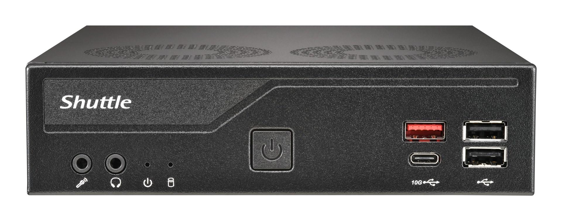 Shuttle DH810 Slim PC barebone - HDMI 2.1, DP, USB‑C (DP), 2× LAN, 2× M.2, VESA