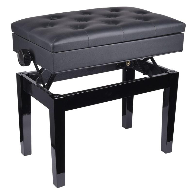 V-tone Bench 2 BK - justerbar klaverbænk med opbevaring billede