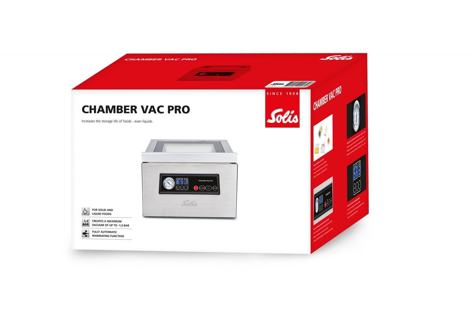 Solis Chamber Vac Pro S0136 vakuumpakker - rustfrit stål, 950 mbar