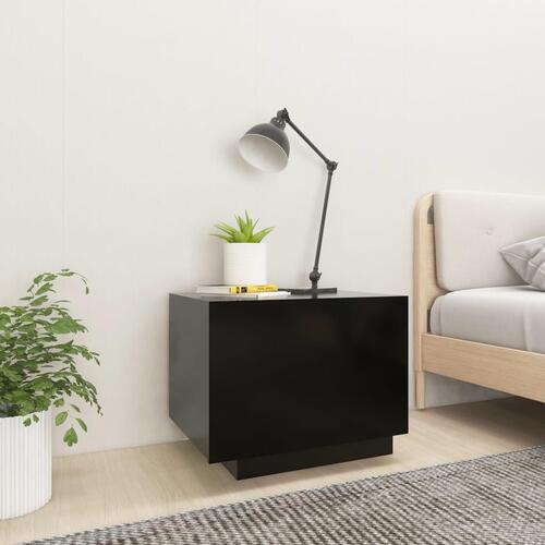 Sengeskab 100x35x40 cm konstrueret træ sort