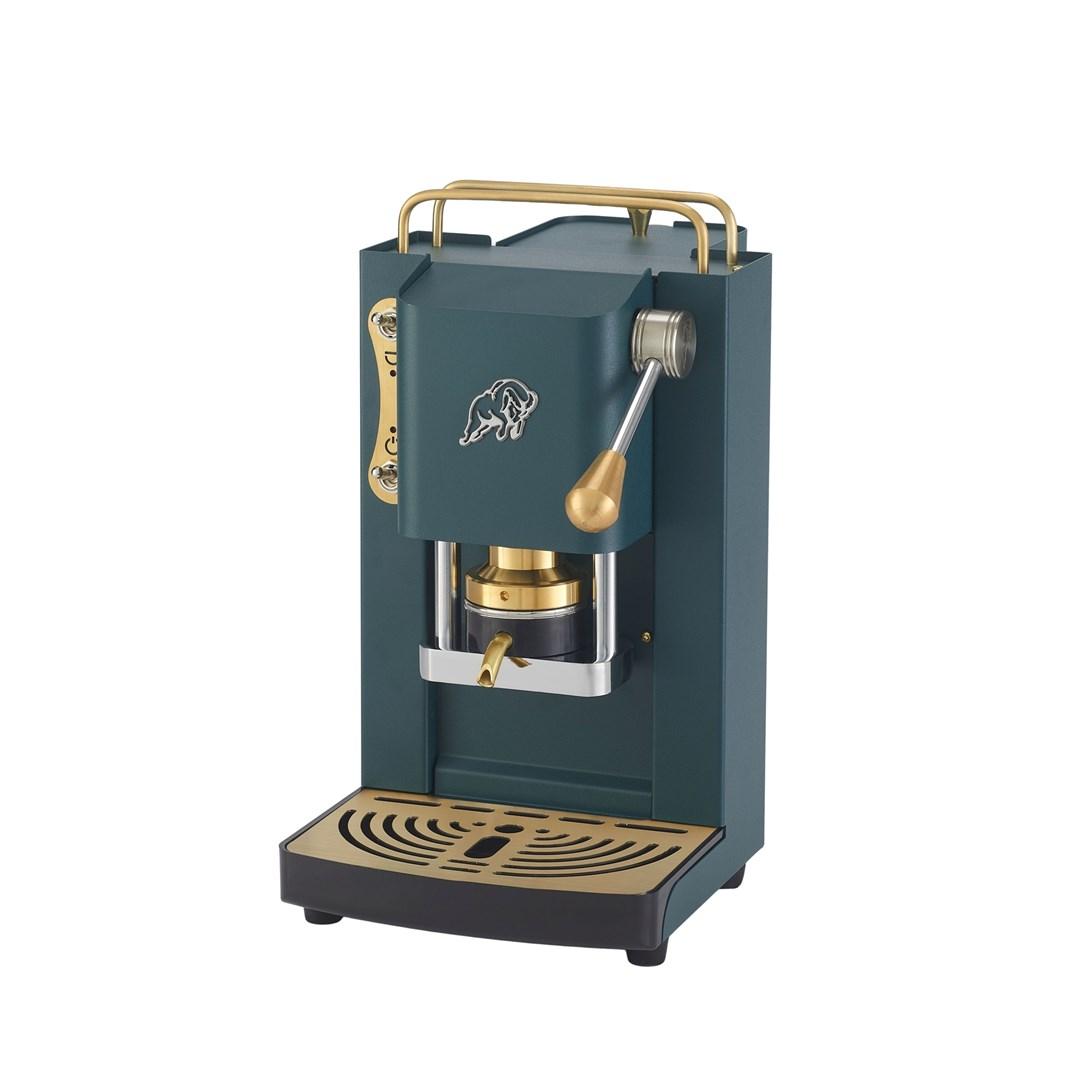 FABER Pro Essential espressomaskine – British Green med messingdetaljer billede
