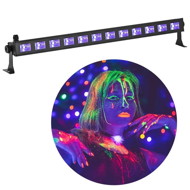 Light4Me LED Bar UV 12 + hvid LED strip – partylampe billede