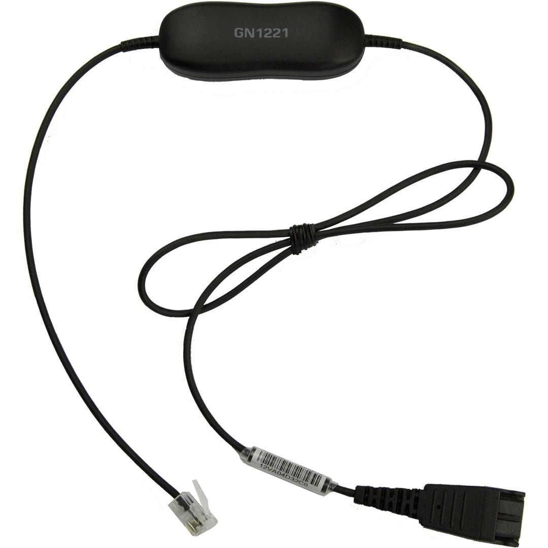 Jabra GN1221 Sound Limiter - Kabel til hovedsæt - RJ-9 han til Quick Disconnect - 80 cm
