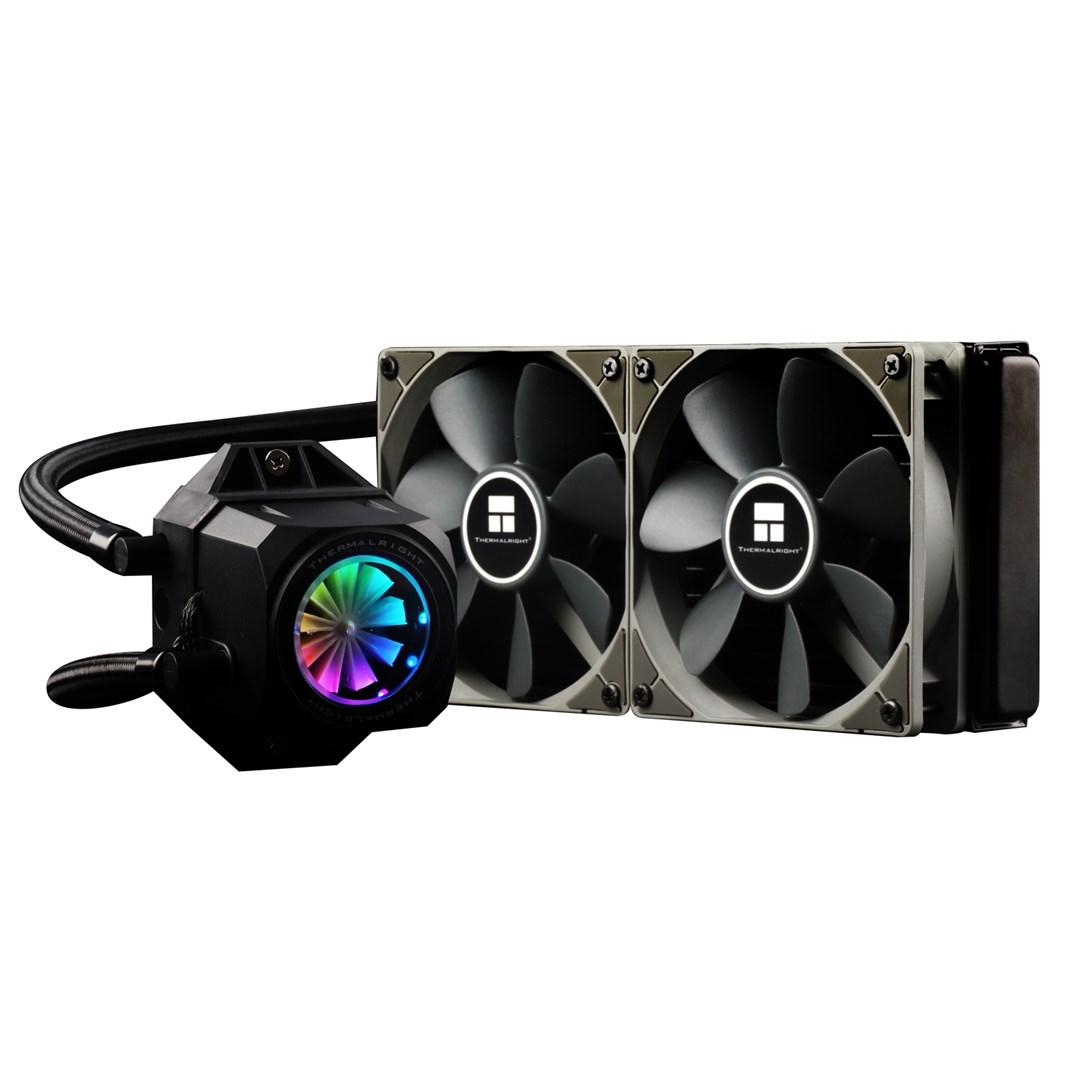 Thermalright Turbo Right 240C – AIO CPU-vandkøler 240 mm, 2×120 mm – Sort billede