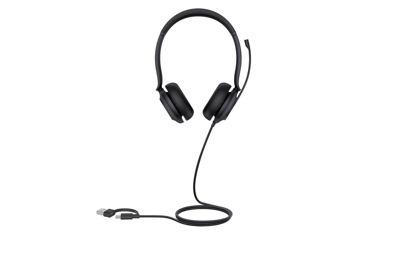 Yealink UH35 Dual Teams USB-C/A headset – stereo med mikrofon billede