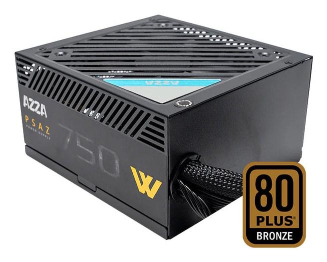 Azza PSAZ 750W ATX strømforsyning – 80 Plus Bronze, sort billede