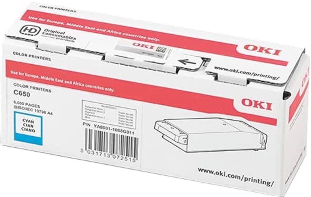 OKI - Cyan - original - tonerpatron - for OKI C650DN, C650dn - 2AC C600 Series C650DN