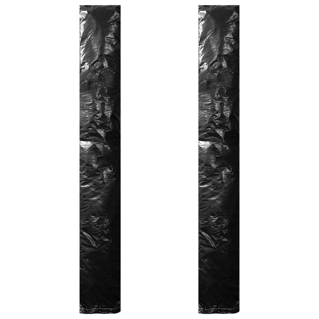 Parasolovertræk med lynlås 2 stk. 175 cm PE