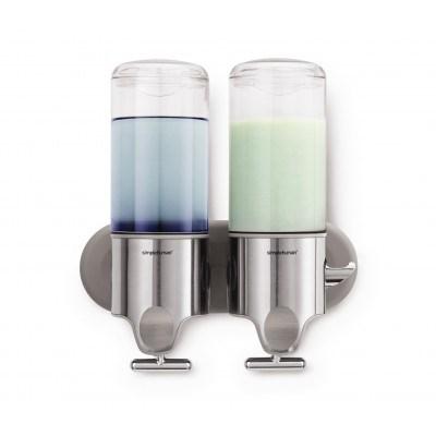 simplehuman BT1028 sæbedispenser - 0,444 l, vægmonteret, rustfrit stål/transparent billede