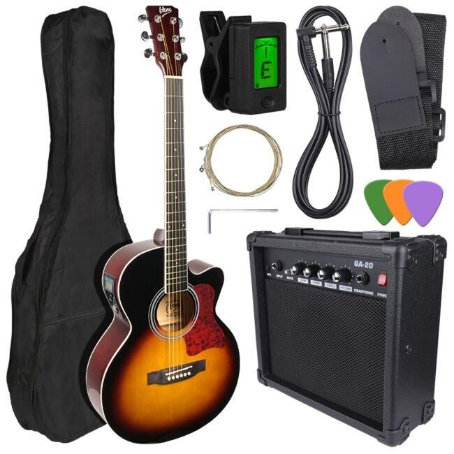 V-Tone EAG SET SB elektroakustisk guitar sæt med forstærker billede