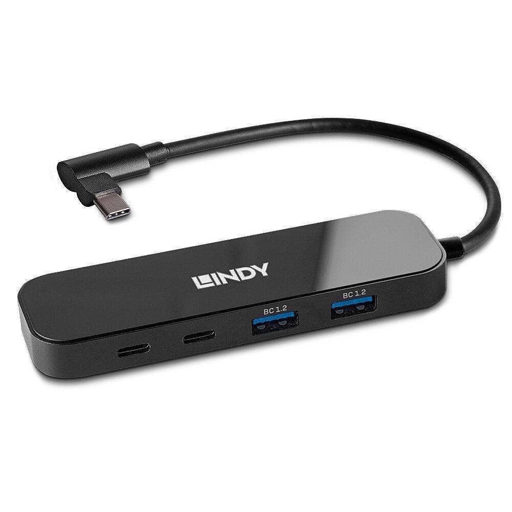 LINDY 4‑ports USB 3.2 Gen 2 hub – USB‑C med BC 1.2 billede