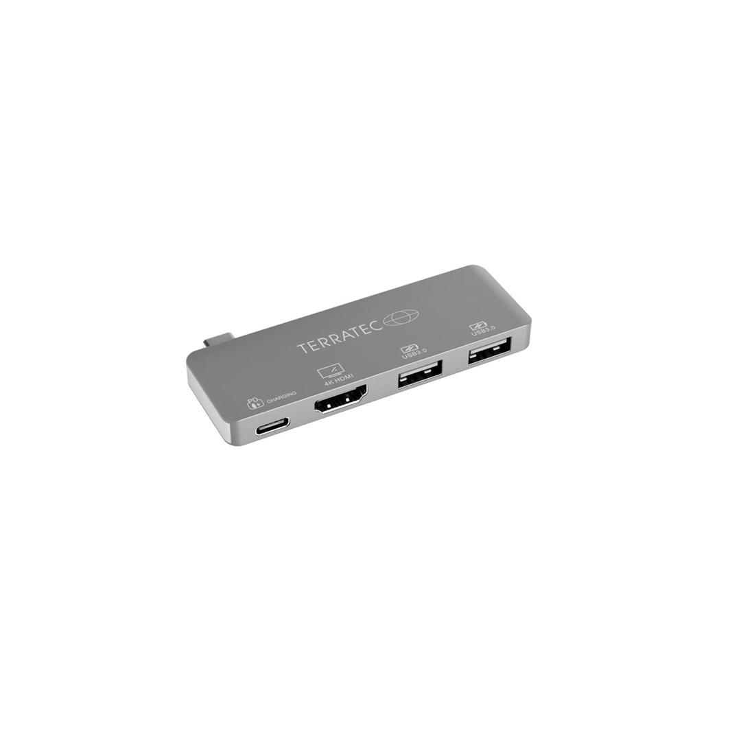 TERRATEC Connect C4 USB-C hub - USB 3.2 Gen 1, Sølv billede