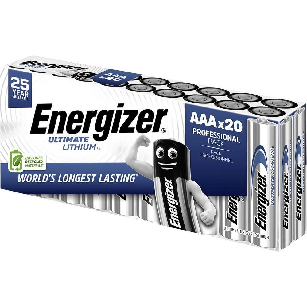 Energizer Ultimate Lithium AAA batterier - 20-pack billede
