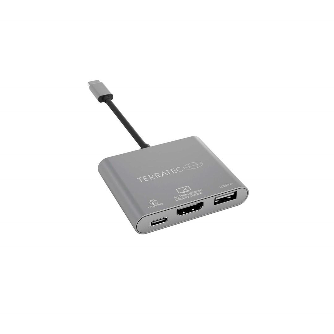 TERRATEC Connect C3 USB-C hub - USB 3.2 Gen 1, sølv billede