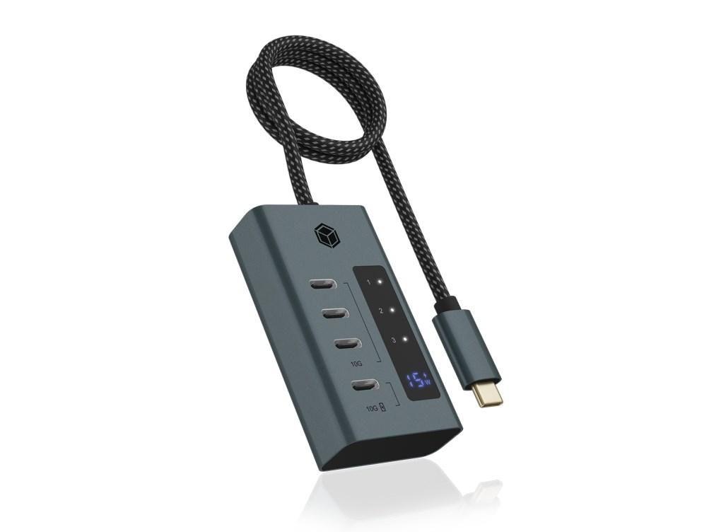 RAIDSONIC Icy Box IB-HUB1454-C31 – 4-port USB-C hub (USB 3.2 Gen 2) billede