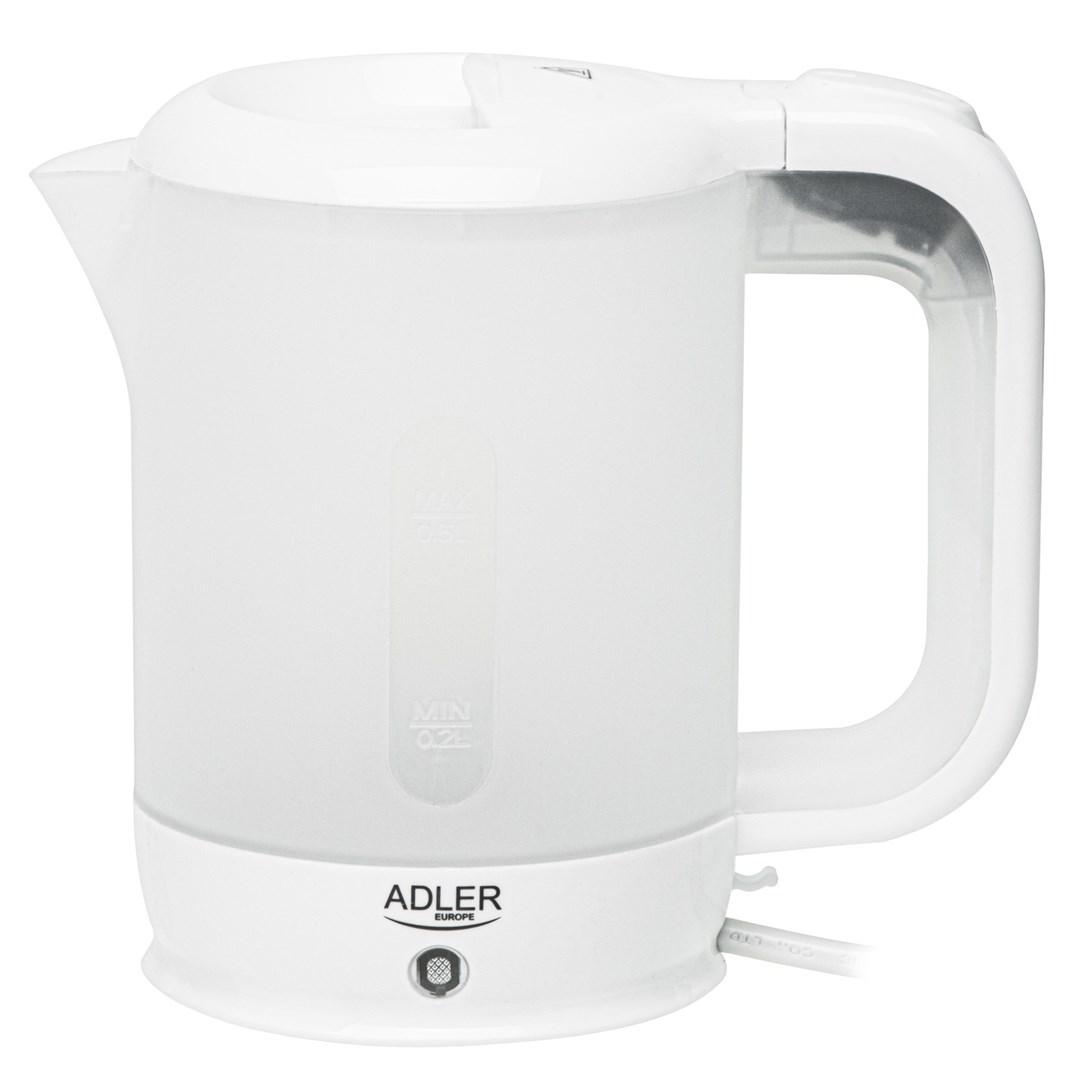 Adler AD 1381 elkedel 0,5 l – hvid, trådløs billede