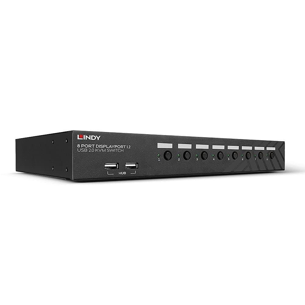 LINDY 8-port DisplayPort 1.2 og USB 2.0 KVM-switch billede