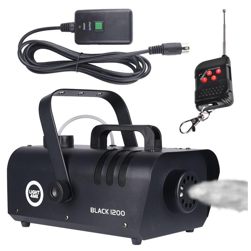 Light4Me BLACK 1200 røgmaskine med fjernbetjening billede