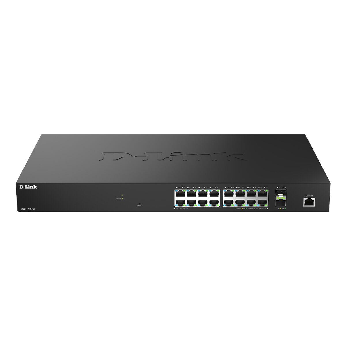 D-Link DMS-1250-18/E switch - administrerbar stabelbar, sort billede