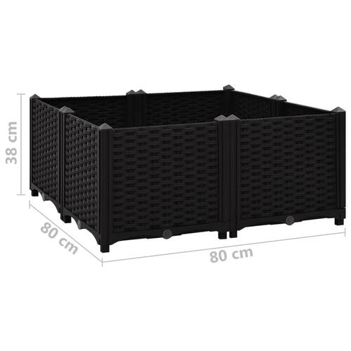 Højbed 80x80x38 cm polypropylen